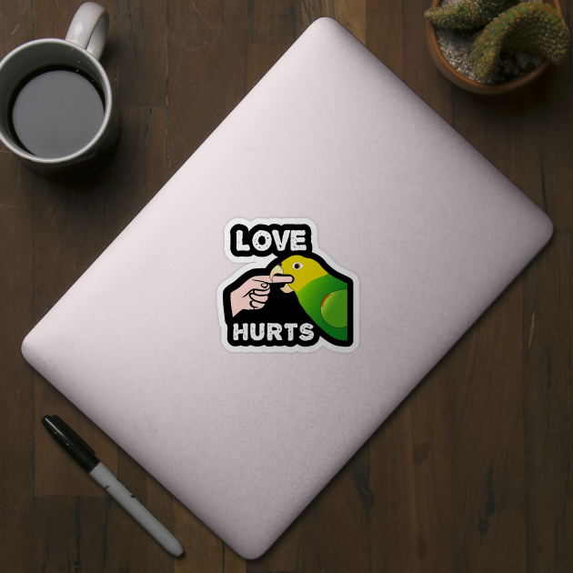 Love Hurts Double Yellow Headed Amazon Parrot by Einstein Parrot